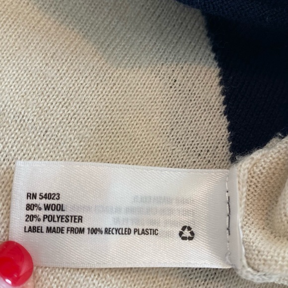 Classic Navy and Cream Chevron Sweater - Picture 8 of 9